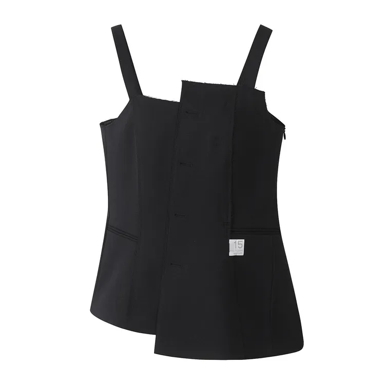 [RE;CODE] [RE;CODE 여성] Asymmetry Jacket Mix Sleeveless Vest CQR